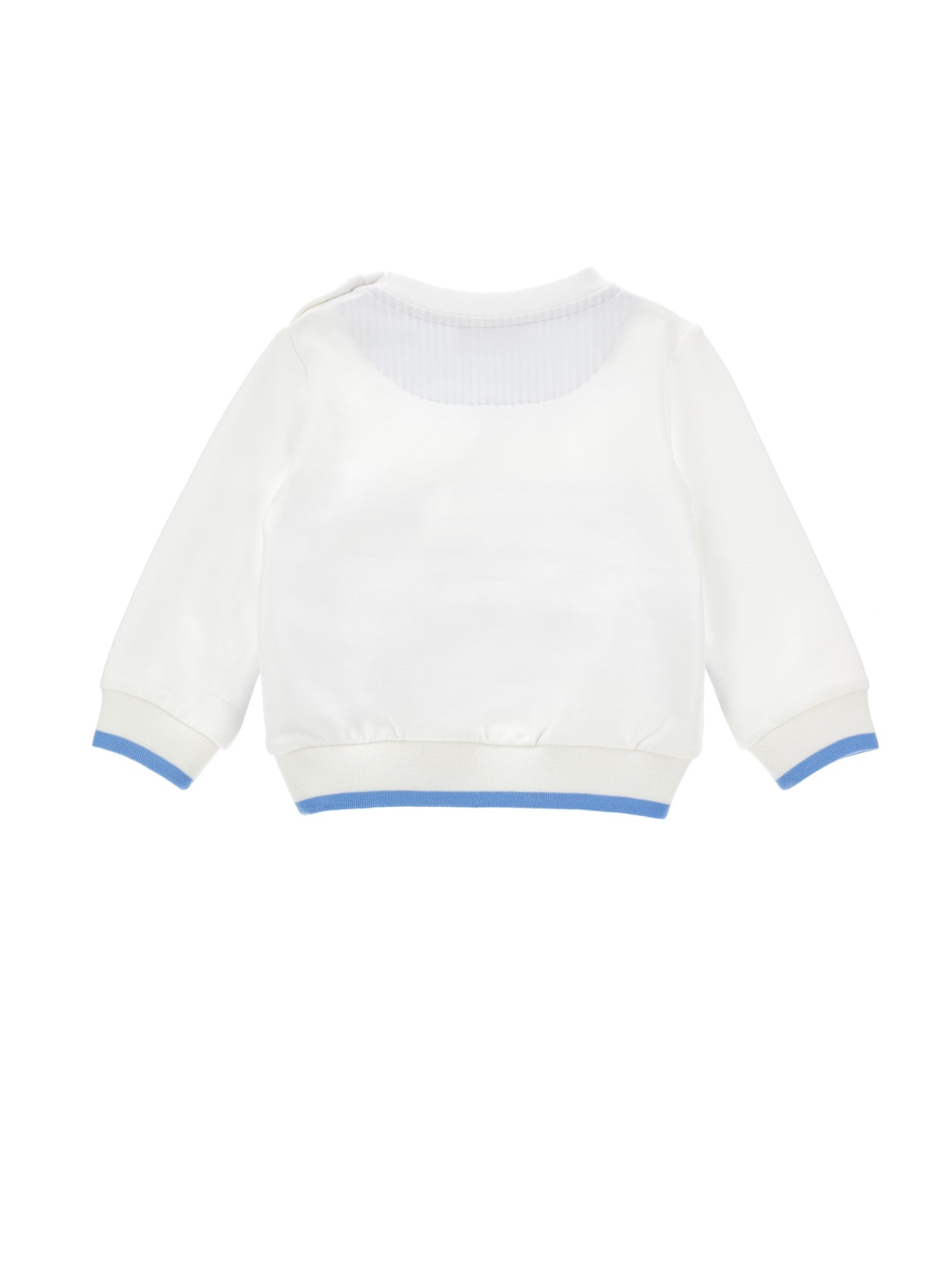 Boys | Farm Animal Crewneck Sweatshirt | White/Bluette
