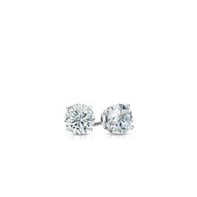 Studs Earrings | Round Cut 3Ct Lab Diamond | Silver