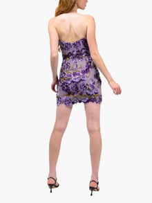 Bronix Botanicals Strapless Mini Dress | Purple
