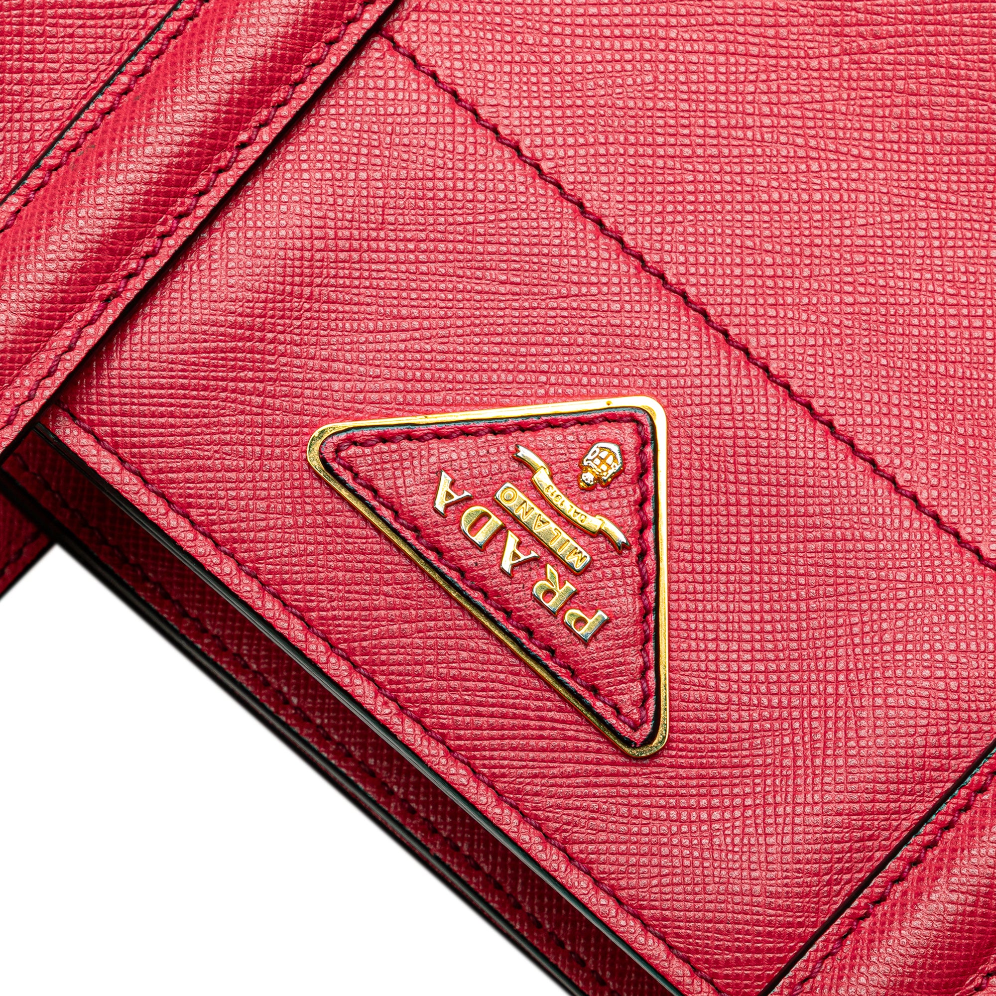 Prada | Pre-Owned Saffiano Soft Triple Pocket Tote | Pink