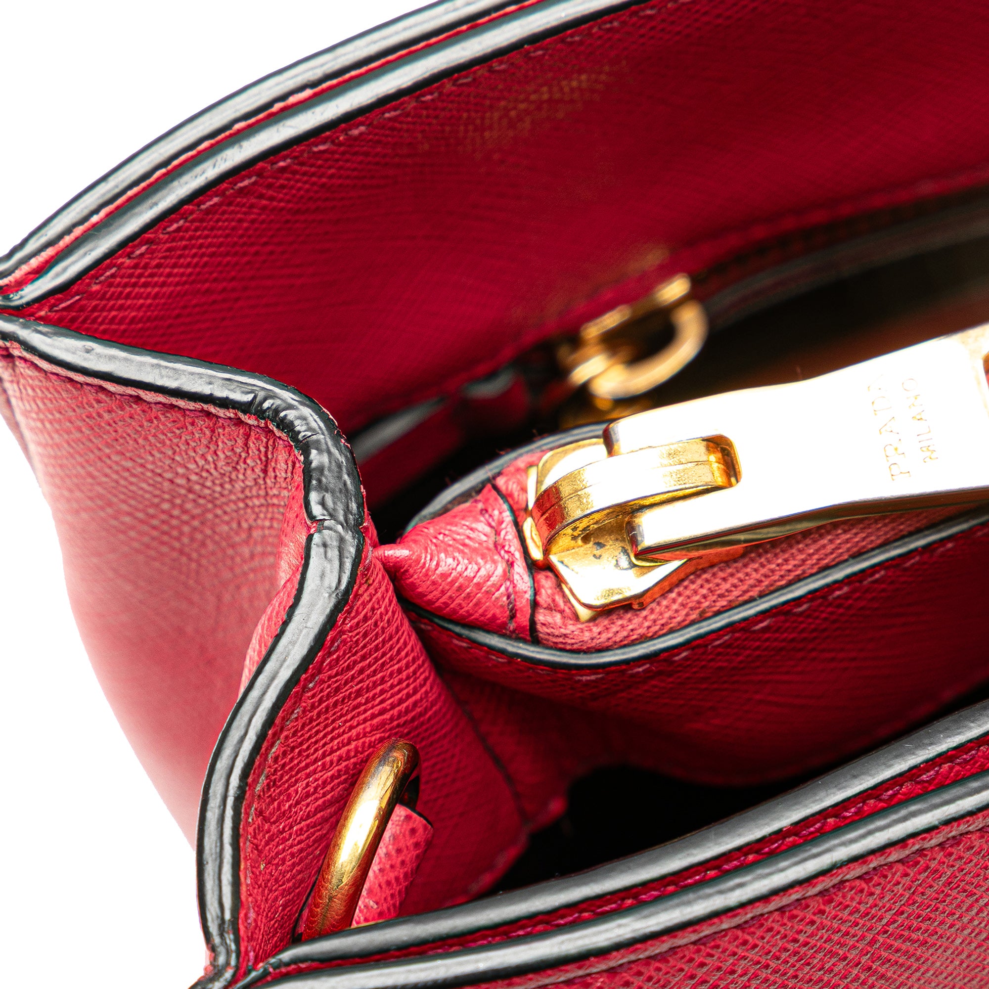 Prada | Pre-Owned Saffiano Soft Triple Pocket Tote | Pink