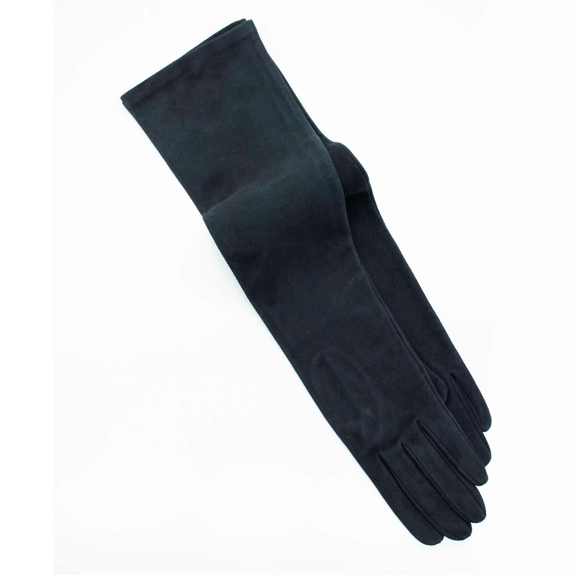 Suede Gloves Opera Length | Dark Grey