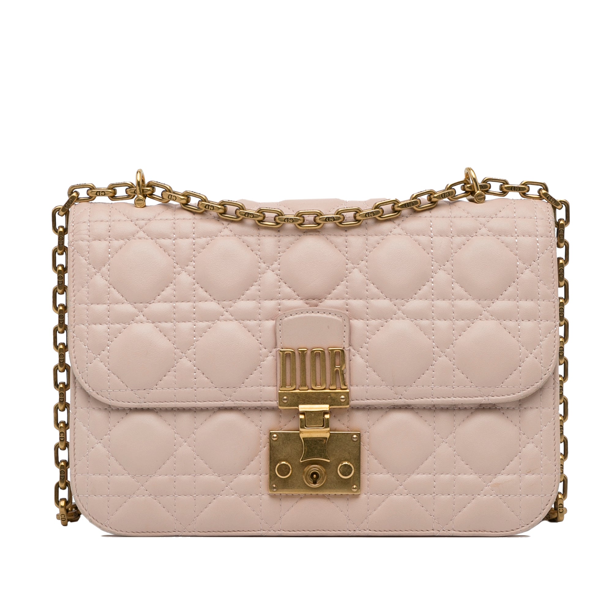 Dior | Pre-Owned Cannage Dioraddict Crossbody | Pink/Light Pink