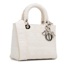 Dior | Pre-Owned Medium Canvas Cannage Lady D Lite - II | White