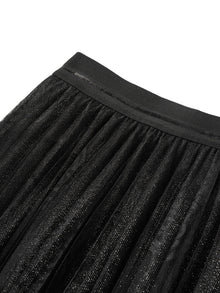 Jacquard Gradient Skirt | Black