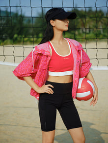 Hooded Sun Protection Jacket | Red