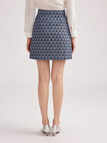 Minimalist Print Skirt | Blue