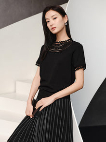 Round Neck Sweater | Black