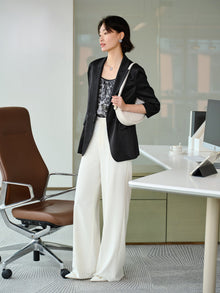 Silk Blazer | Black