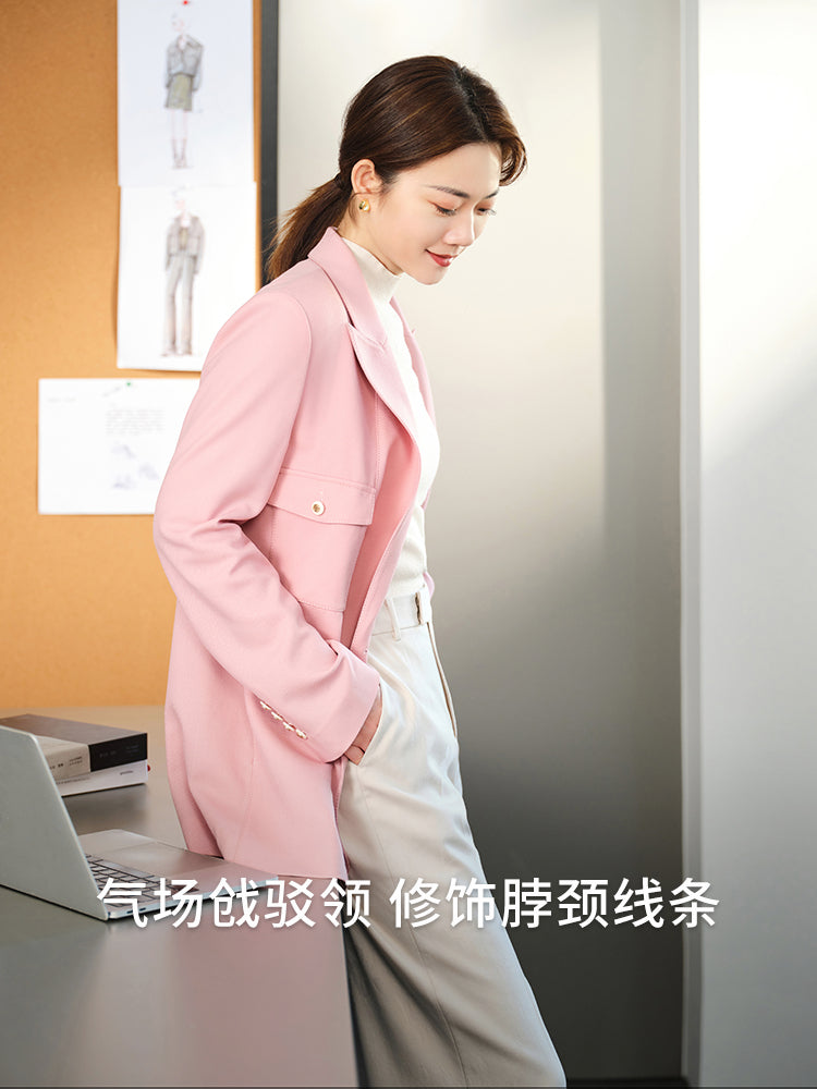 Wool Blazer | Pink