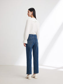 Small Straight Pipe Pants | Navy
