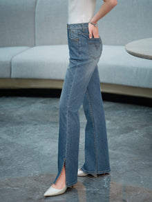 High-Waisted Flared Jeans | Blue
