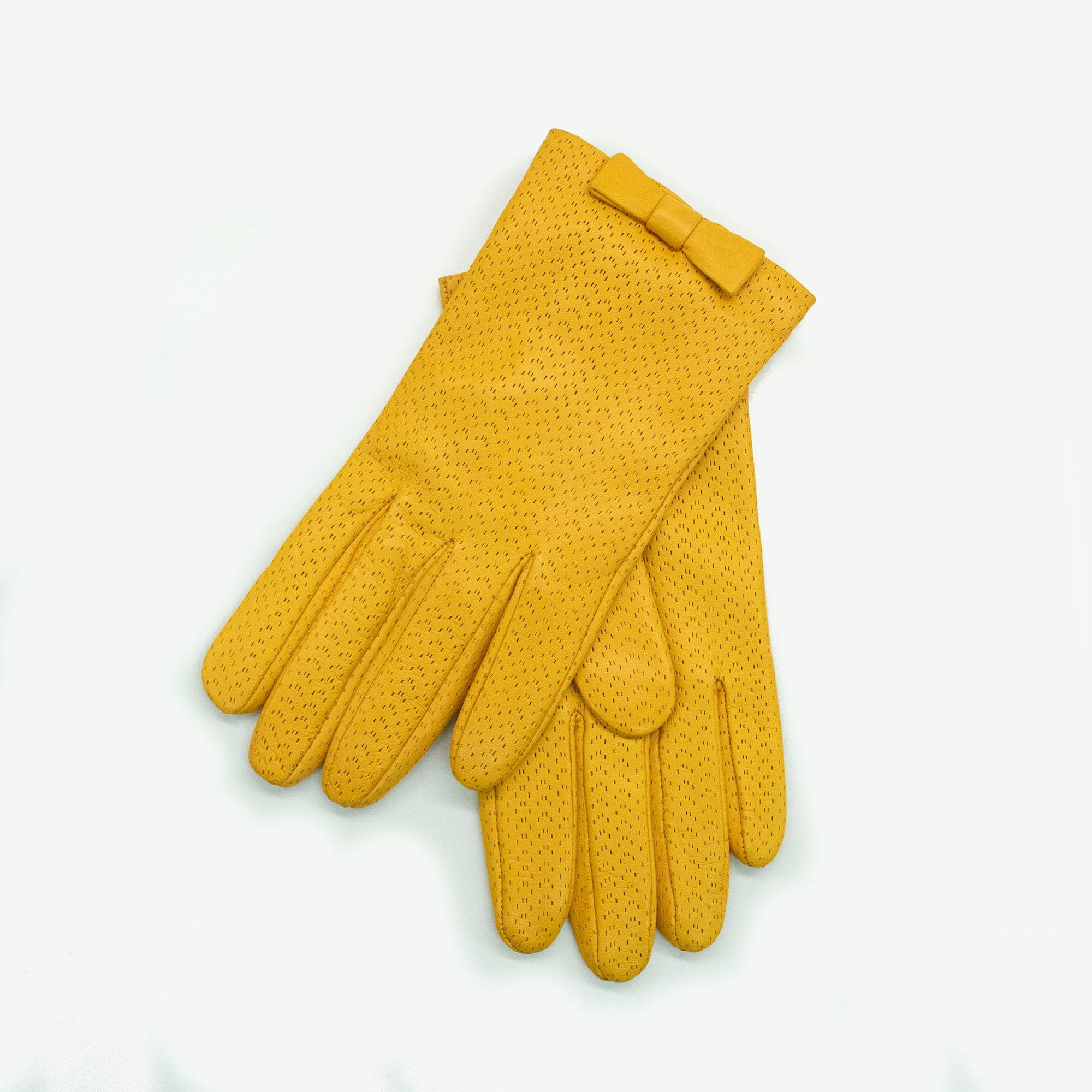 Leather Gloves With Bow | Banana