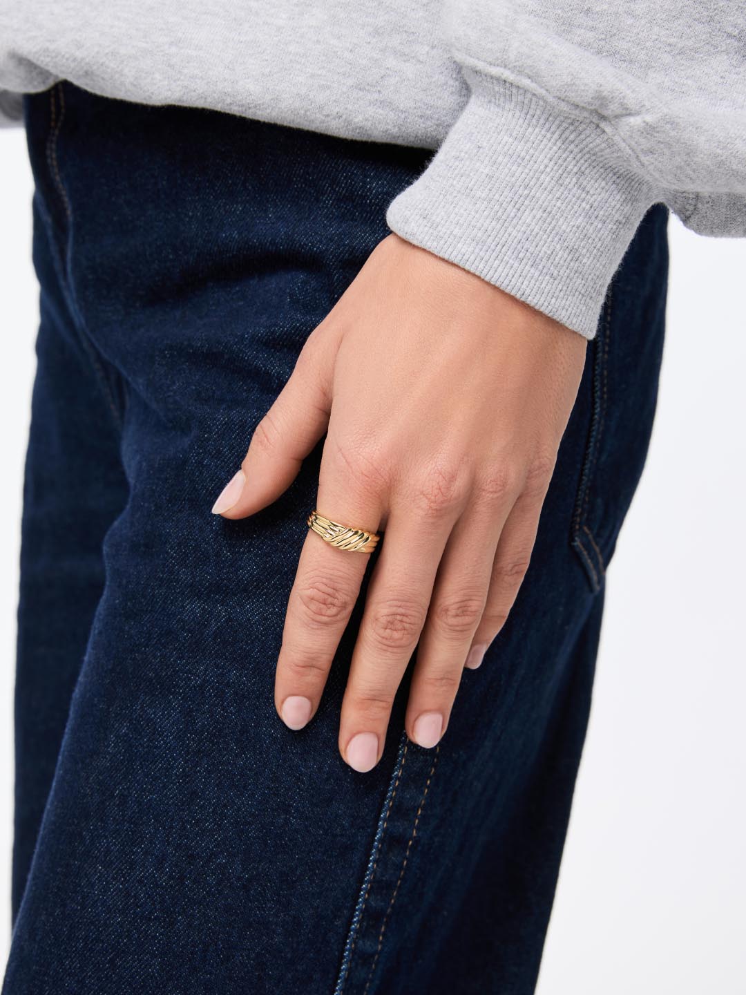 Lydia Band Ring | 14K Gold on Brass