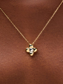 Liora Mini Flower Pendant Necklace | 14K Gold on Brass/Rhodium on Brass