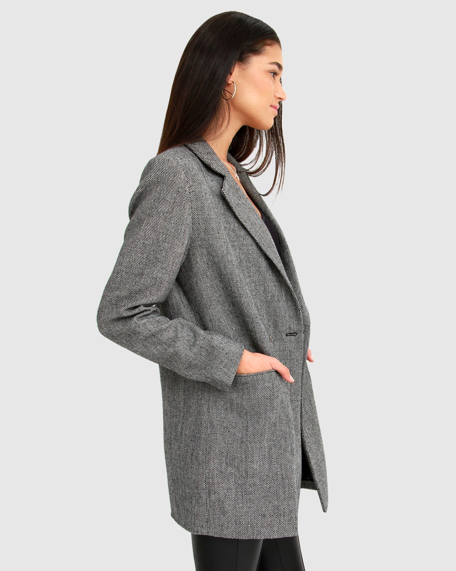 Women | Kensington Wool Blend Oversized Blazer | Grey
