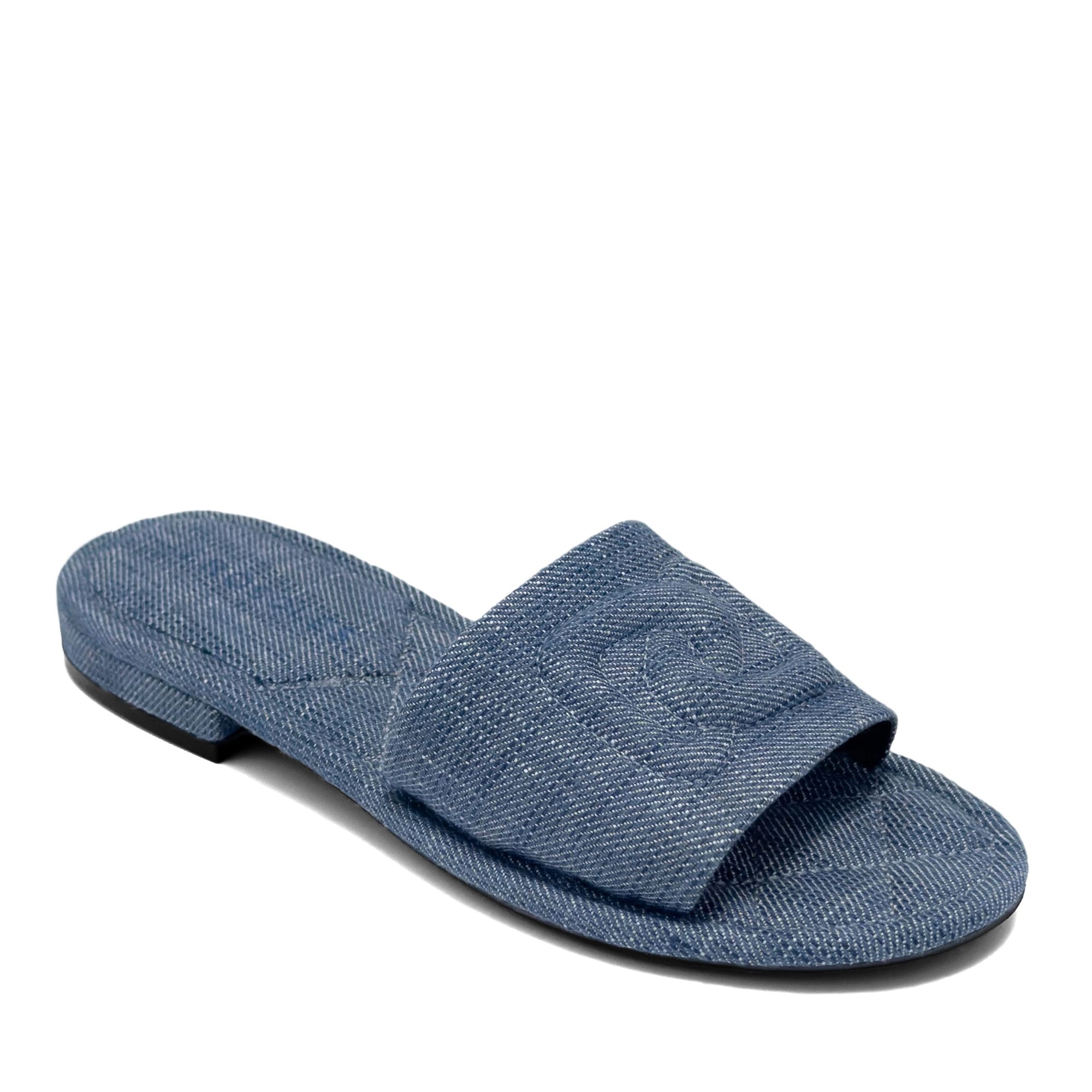 Jilda Sandal Flat | Blue Denim