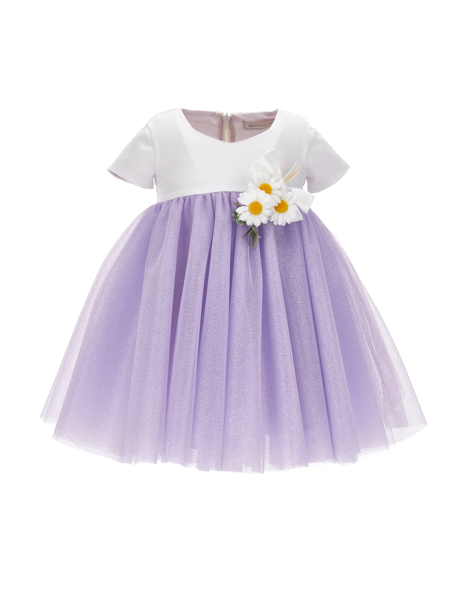 Girls | Glitter Tulle Dress | Mauve/Silver