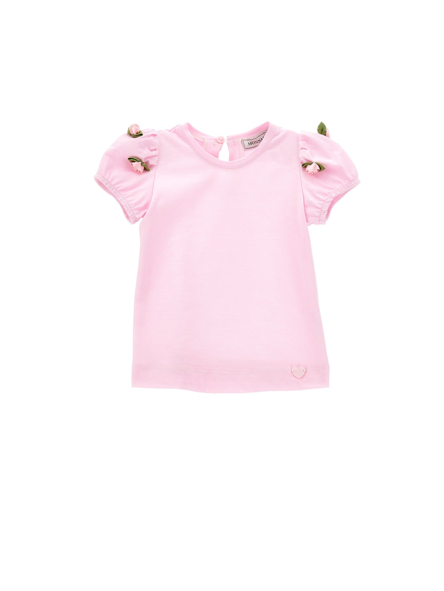 Girls | Jersey T-Shirt With Little Roses | FairyTale Pink