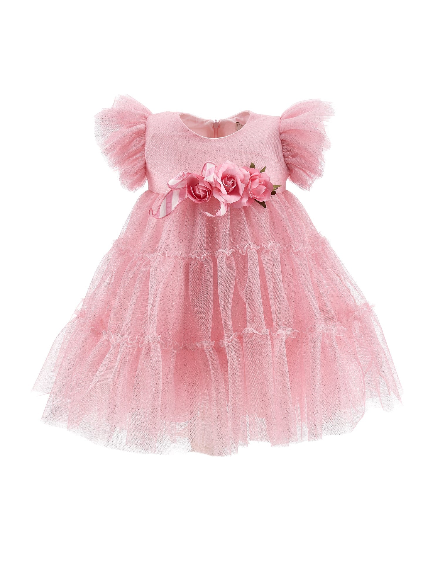 Girls | Glitter Tulle Dress | Pink/Silver