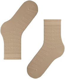 Womens | Granny Square Socks | Camel
