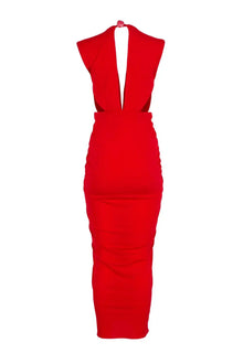 Nia Maxi Dress | Orange Red