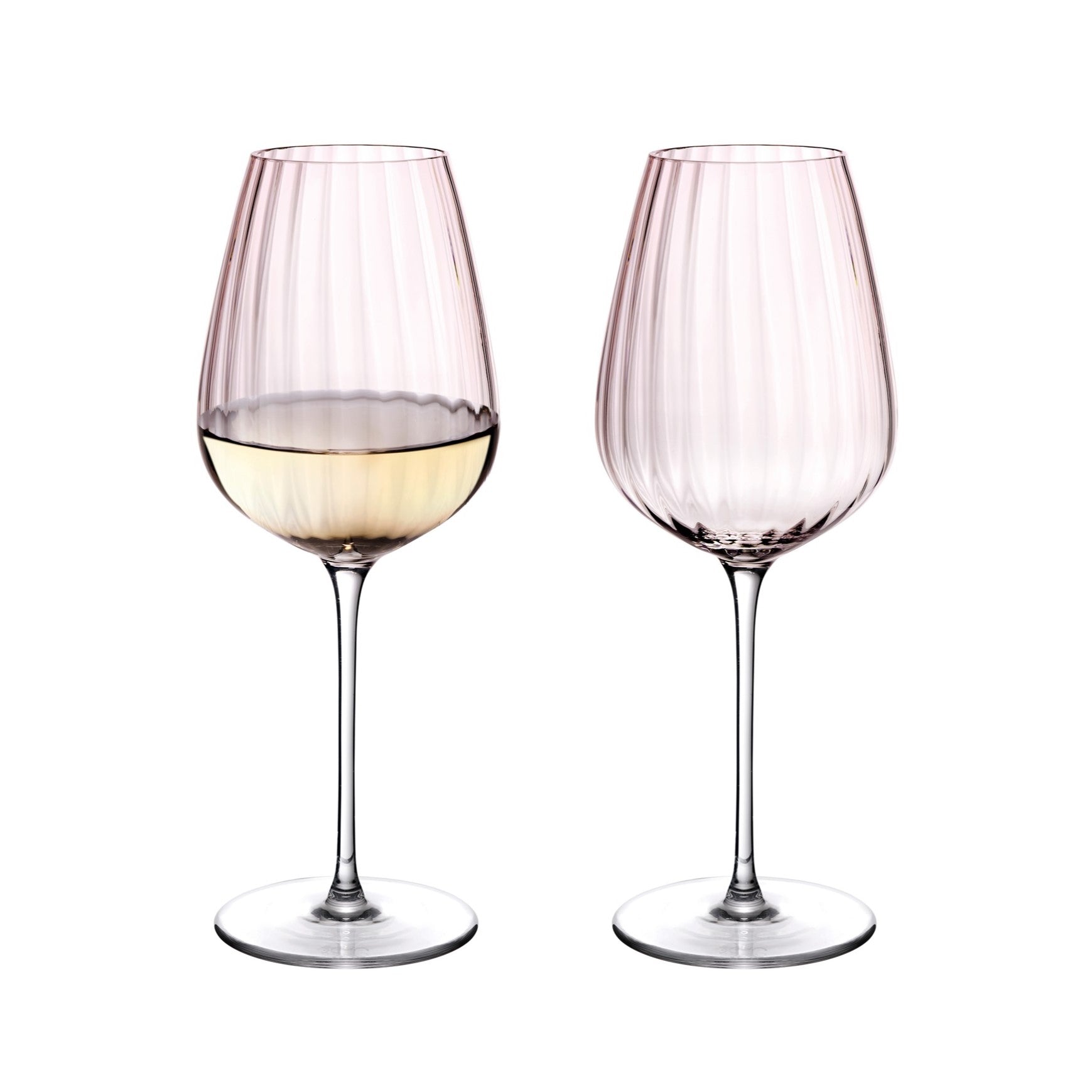 Round Up White Wine Glasses | Dusty Rose | Set of 2