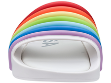 Womens | Beach 3DB Rainbow Slide | White Rainbow
