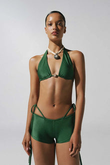 Jelena Bikini Shorts | Obsidian Green