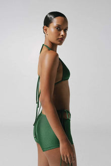 Jelena Bikini Shorts | Obsidian Green