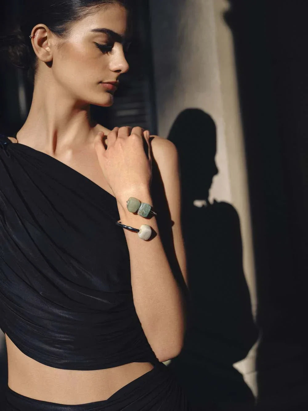 Pensiero Bracelet | Jadeite Silver