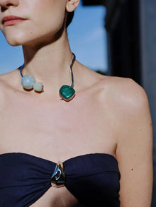 Pensiero Necklace | Jadeite Silver