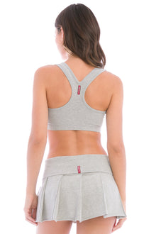 Women | Double V Sport Bra | Heather Gray