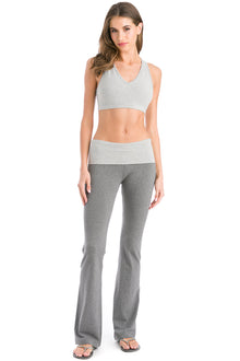 Women | Double V Sport Bra | Heather Gray
