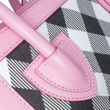 Balmain | Pre-Owned Canvas Checkered B-Army 26 Shopping Satchel | WhitePink