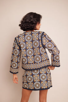 Chrissy Skirt | Blue Medallion Tile