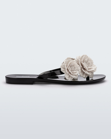 Womens | Harmonic Springtime Flip Flop | Black/Beige