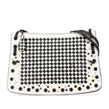 Bottega Veneta | Pre-Owned Nappa Intrecciato Check Grommet Palio Crossbody | White/Black