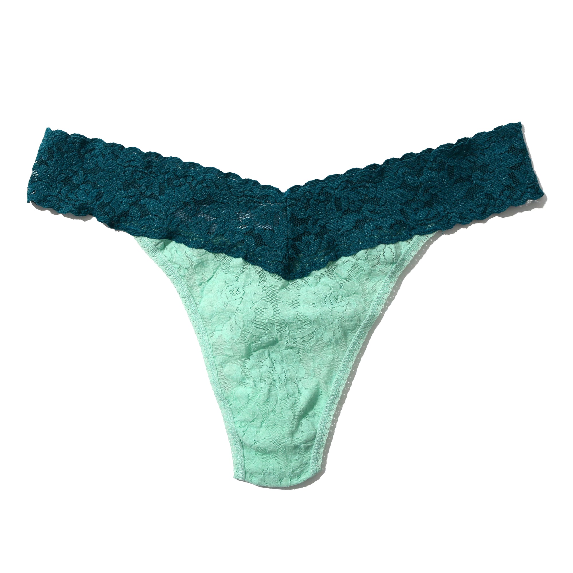 Signature Lace Original Rise Thong | Mint Sprig/Enchanted Forest