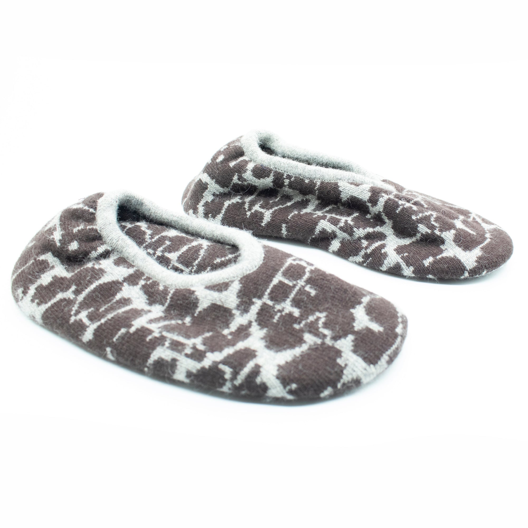 Slippers In Fancy Design | Grey/Brown