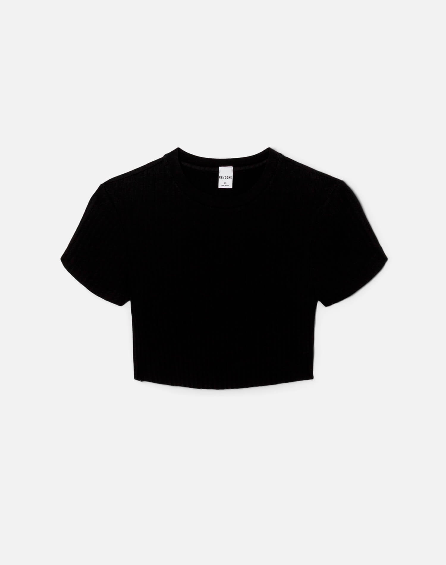Womens | Cropped 60s Slim Tee | Black