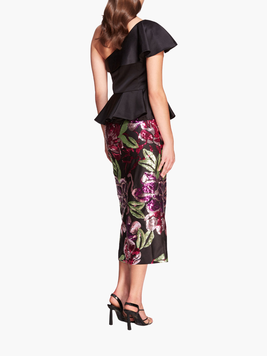 Duchess Degrade Midi Dress | Black Multi