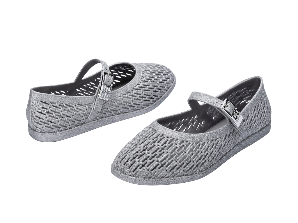 Womens | Harper Glitter Ballerina | Glitter Silver