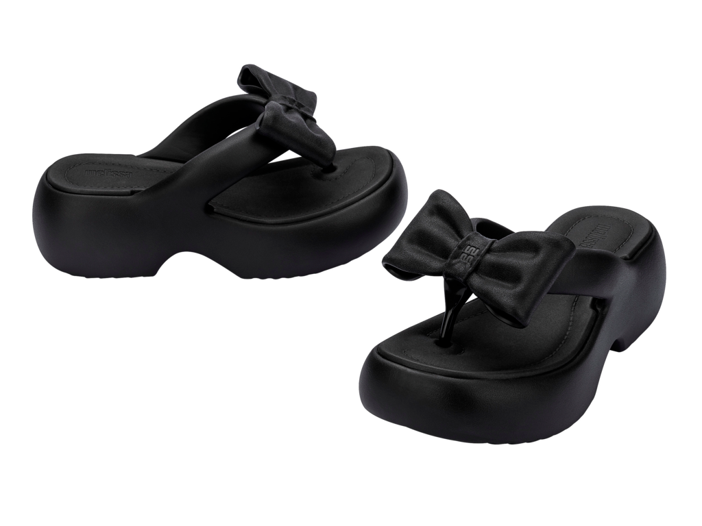 Womens | Free Fuzzy Bow Platform | Black