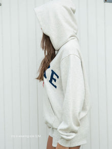 heather grey + navy