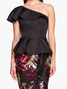 Duchess Degrade Midi Dress | Black Multi