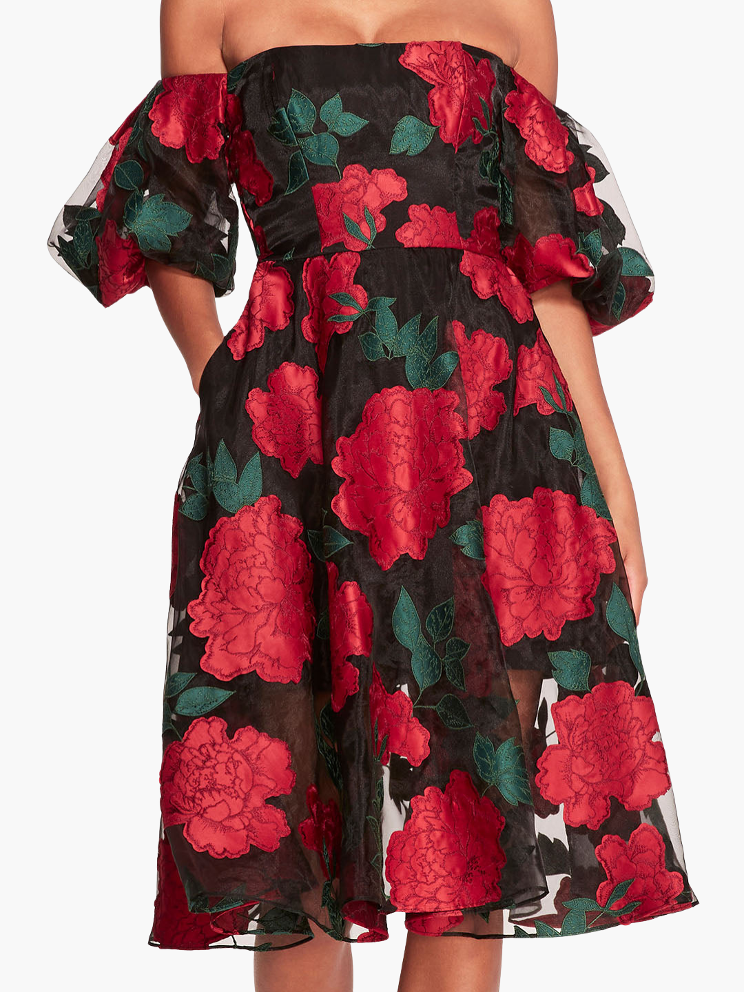 Claude Midi Dress | Black Combo
