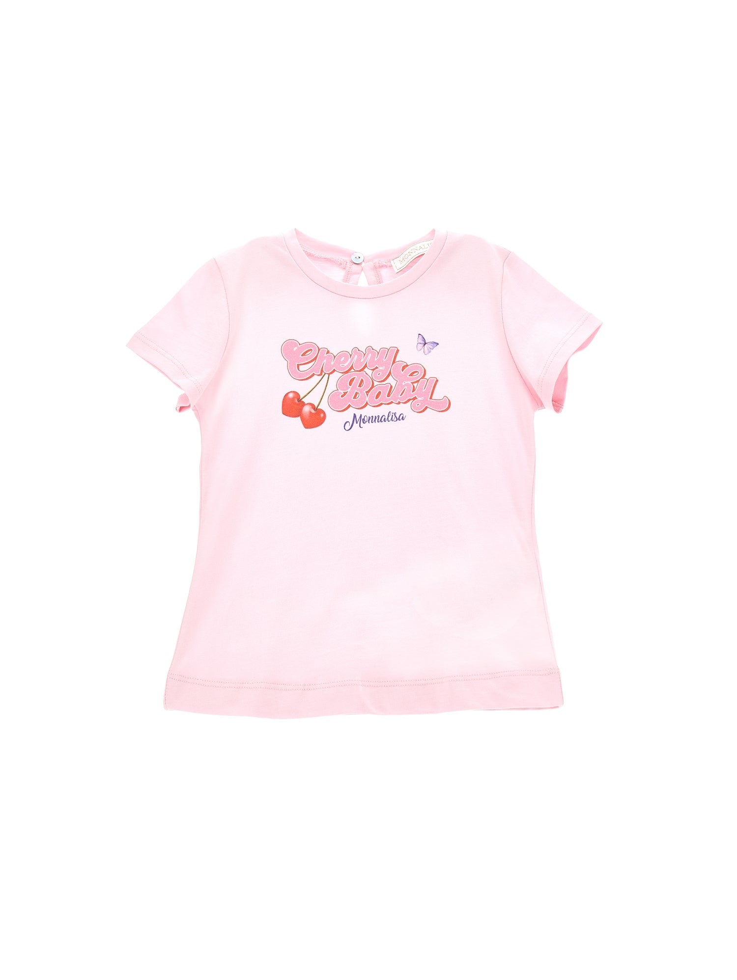 Girls | Cherry Print Jersey T-Shirt | FairyTale Pink