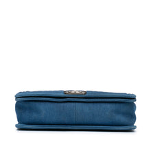 Chanel | Pre-Owned Large Quilted Denim Boy Flap | Blue/Denim