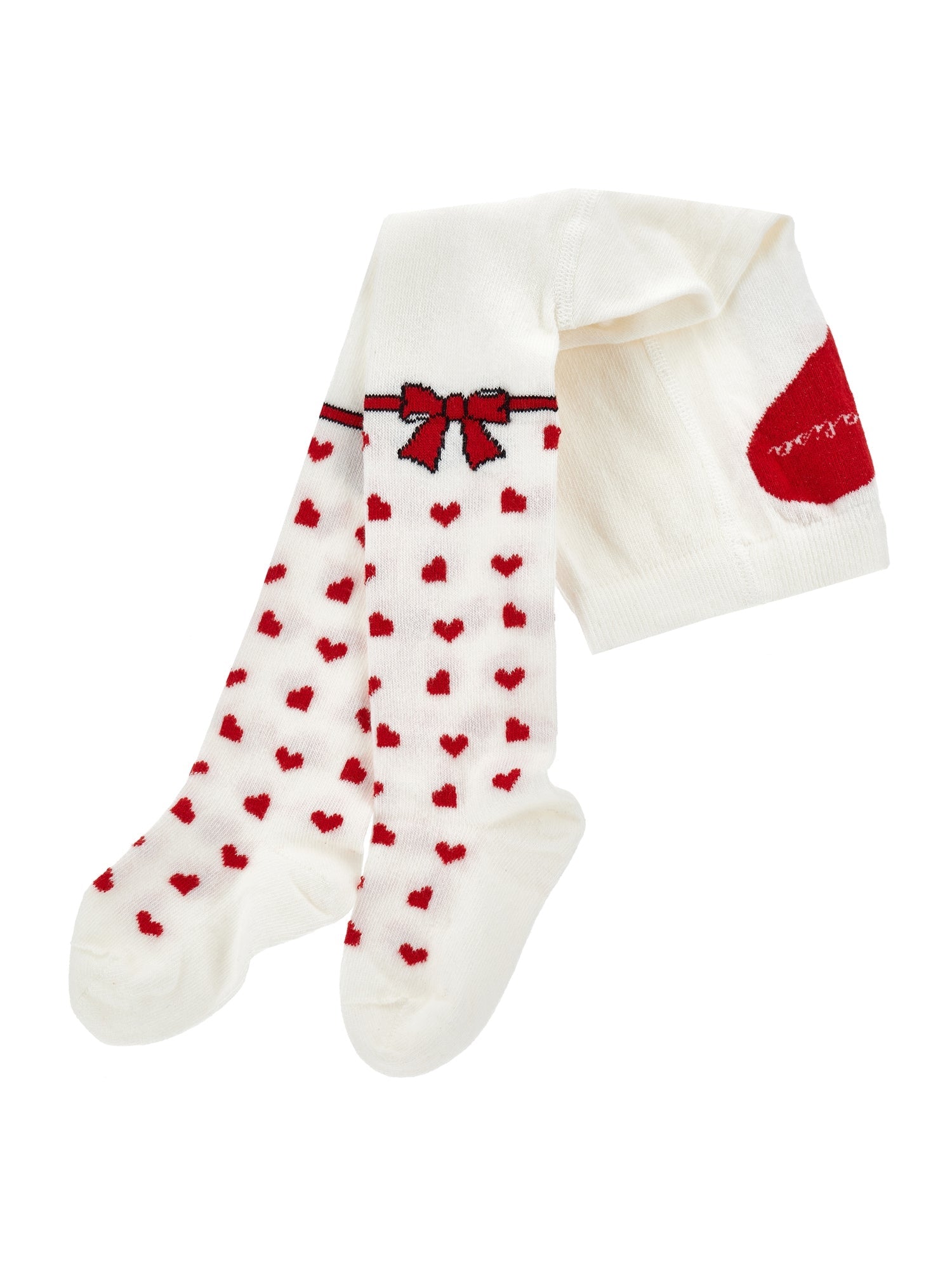 Girls | Warm Cotton Jacquard Tights | Cream